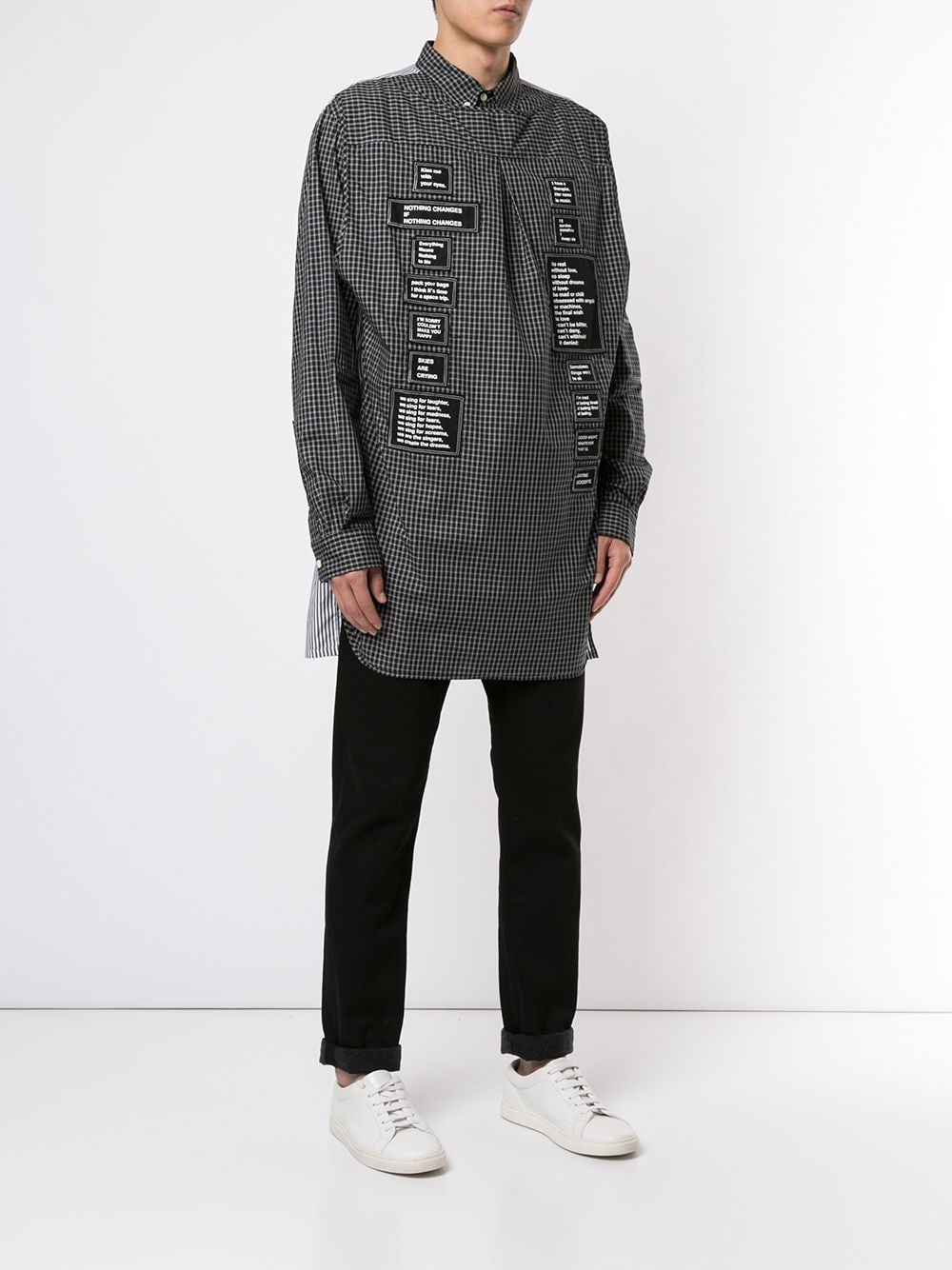 DECONSTRUCTED PATCH LOGO SHIRT - 3