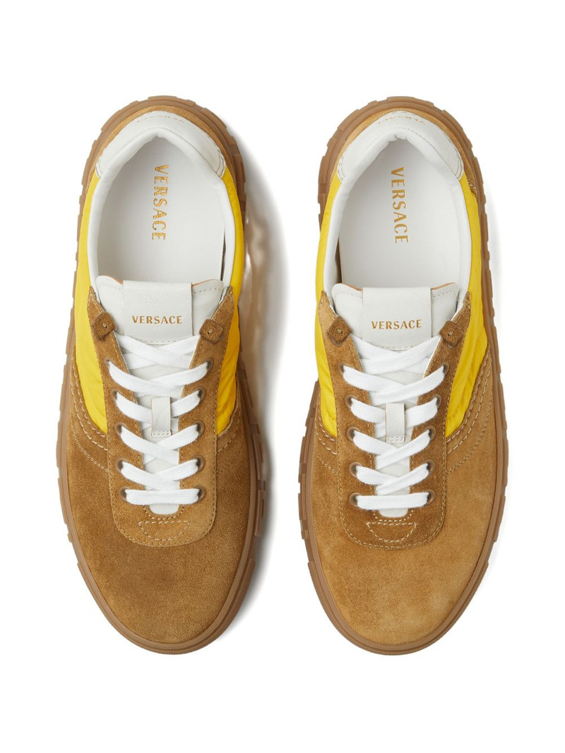 Greca suede & nylon sneakers 3