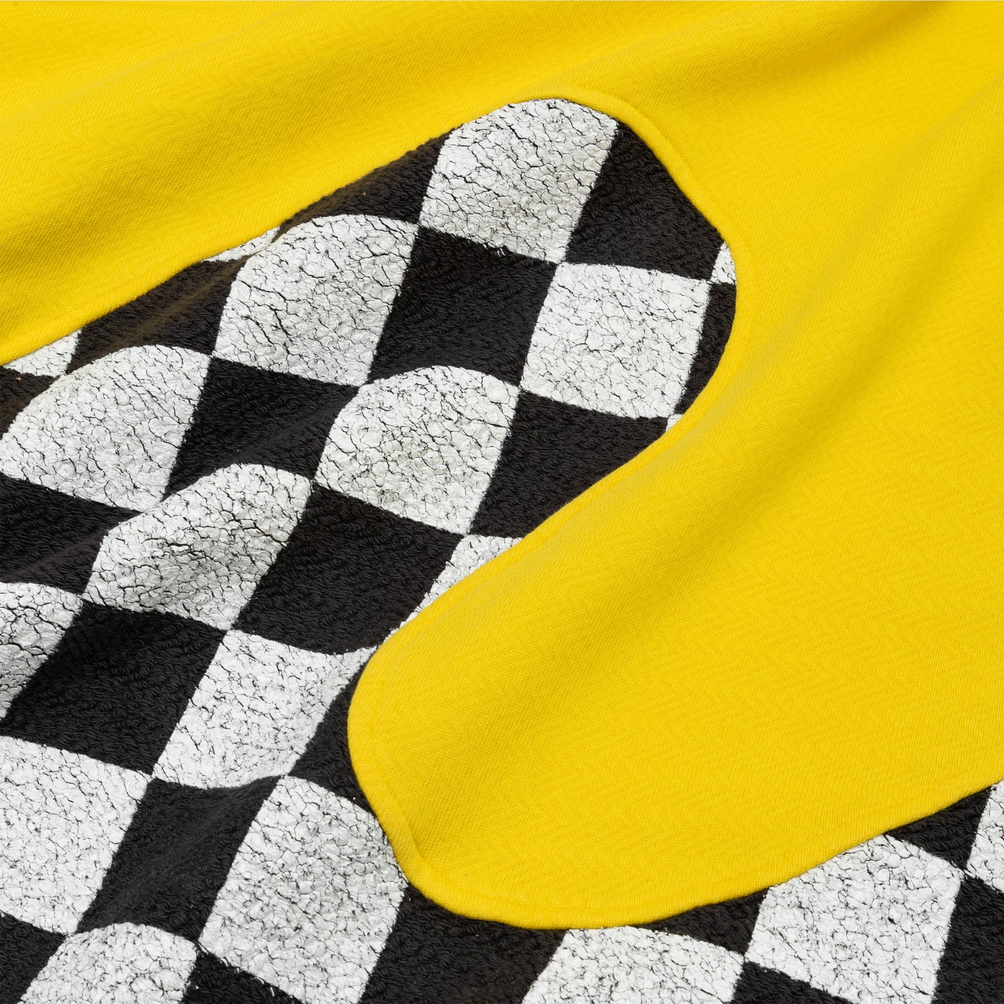 YELLOW CHECK SWIRL KNIT HOODIE - 4