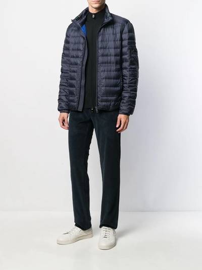 Canali stand collar zip-front cardigan outlook