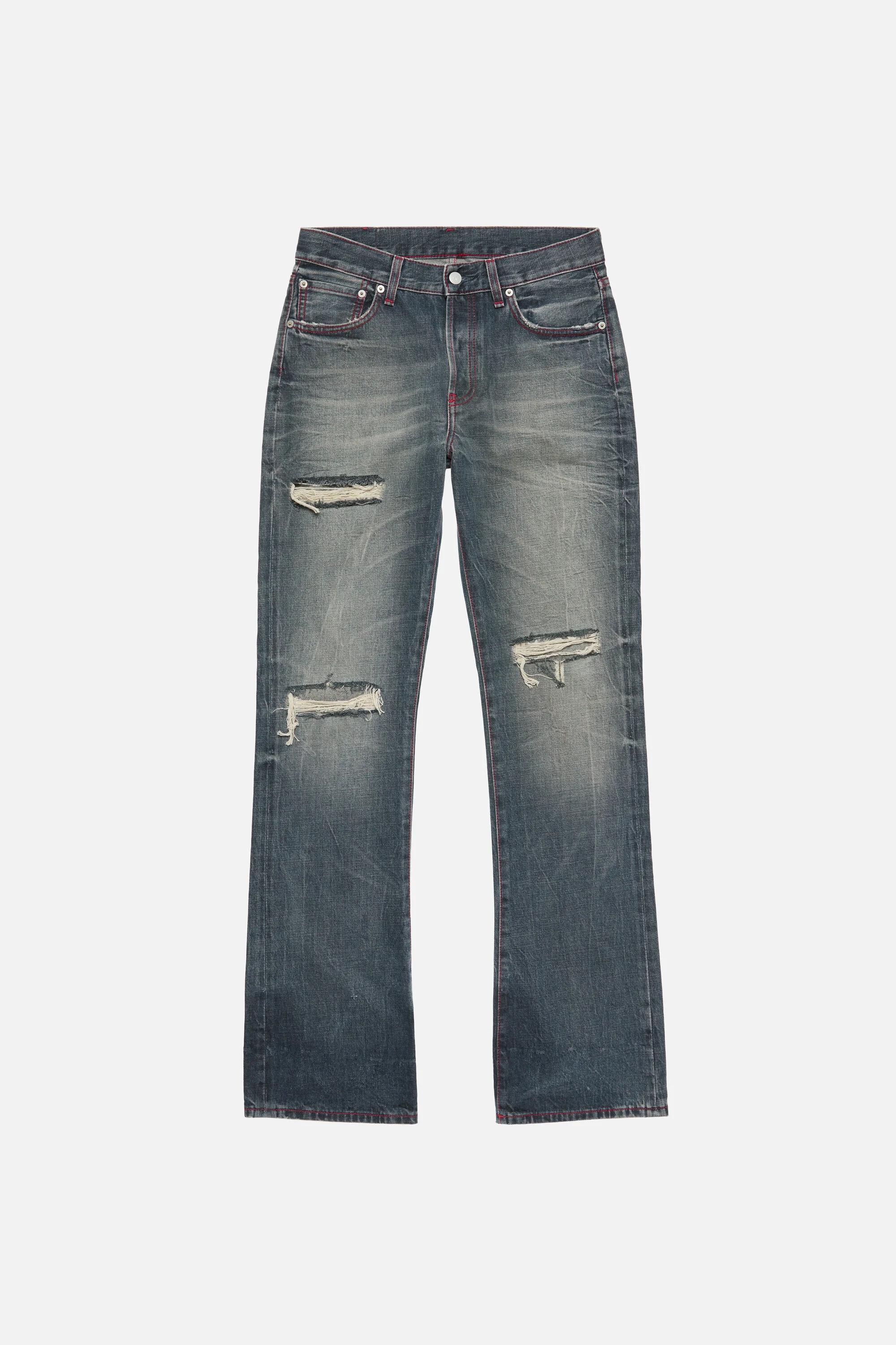 Re-edition worn jeans - 2009F - Mid Blue - 1