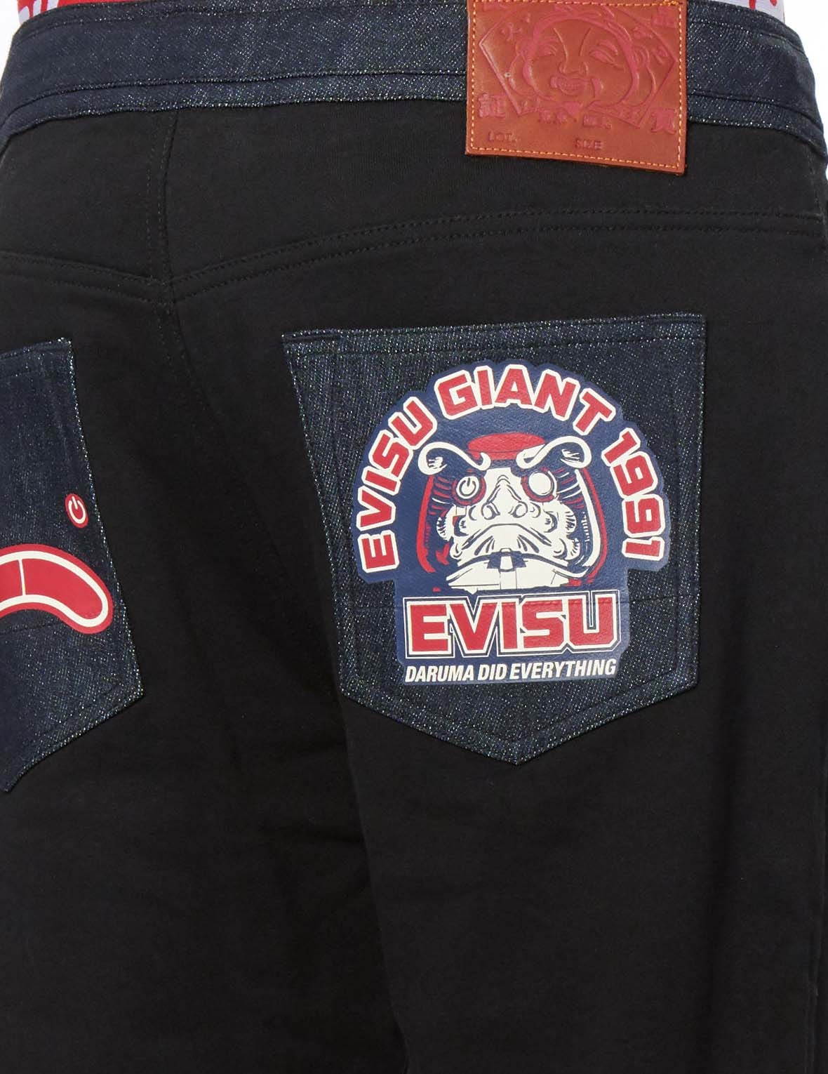 HYBRID SWEATPANTS WITH EVISU GIANT PRINT - 5