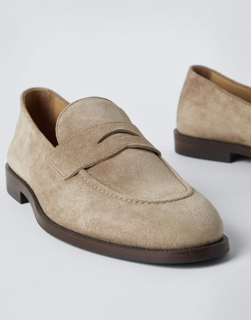 Suede penny loafers 3