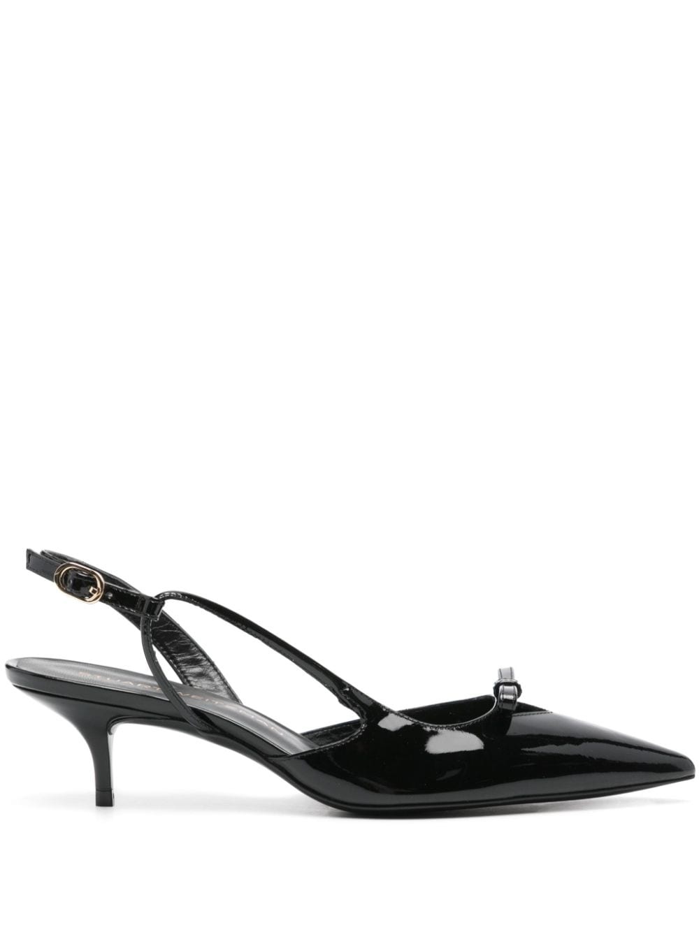 50mm leather slingback pumps - 1