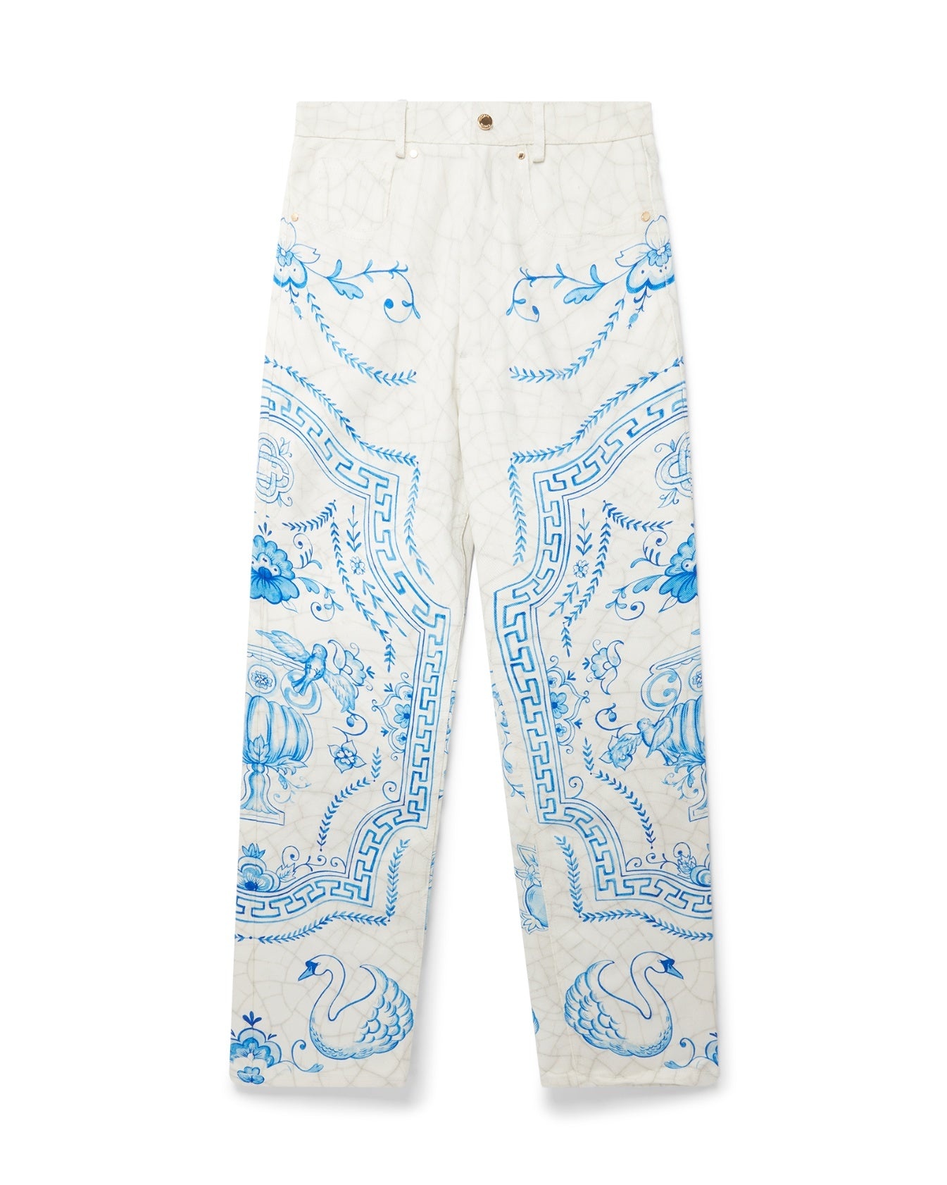 Plat A Dessert Blanc Denim Trousers - 1