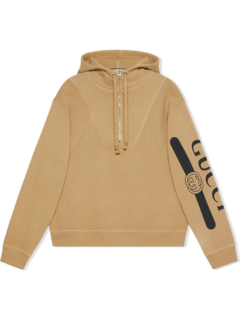 logo-print hoodie - 1