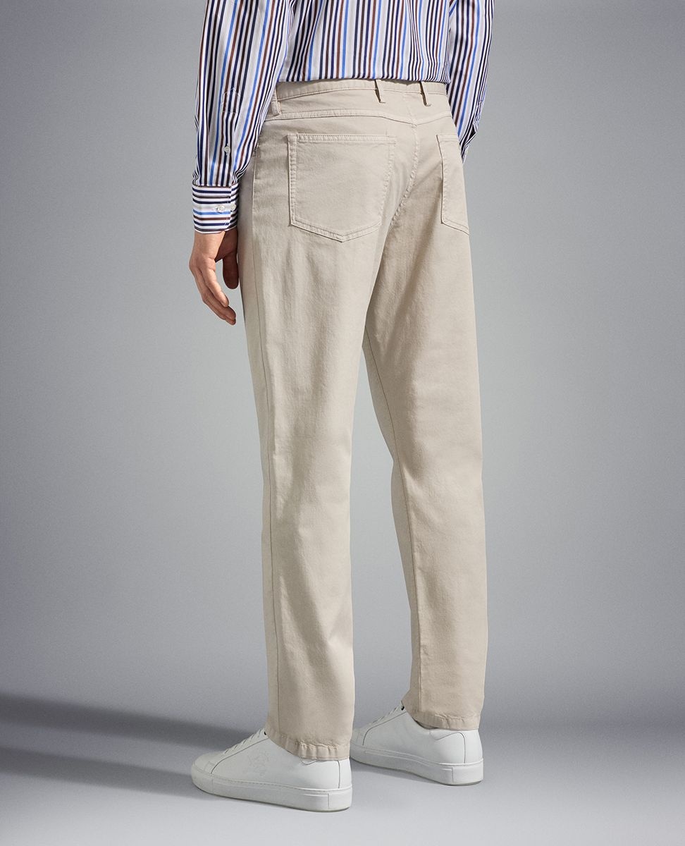 5-pocket stretch cotton trousers - 4