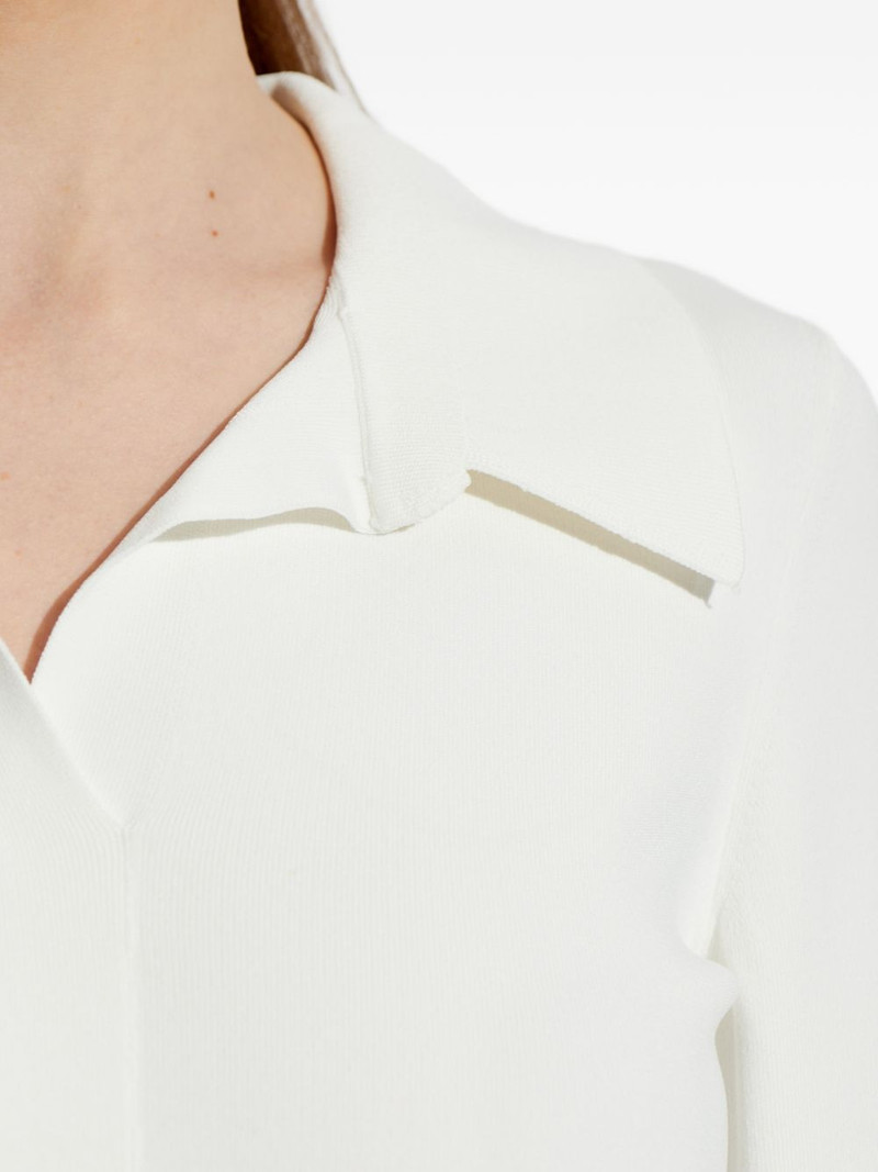 polo-collar long-sleeve blouse 5