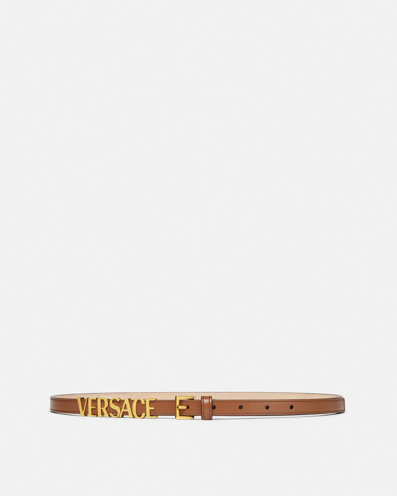 Versace Logo Leather Belt 0.6" 1