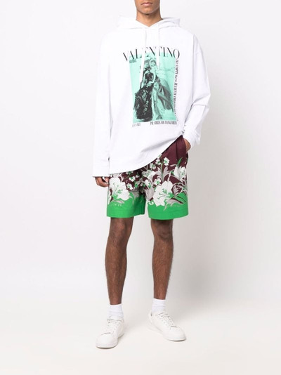 Valentino floral-print drawstring shorts outlook