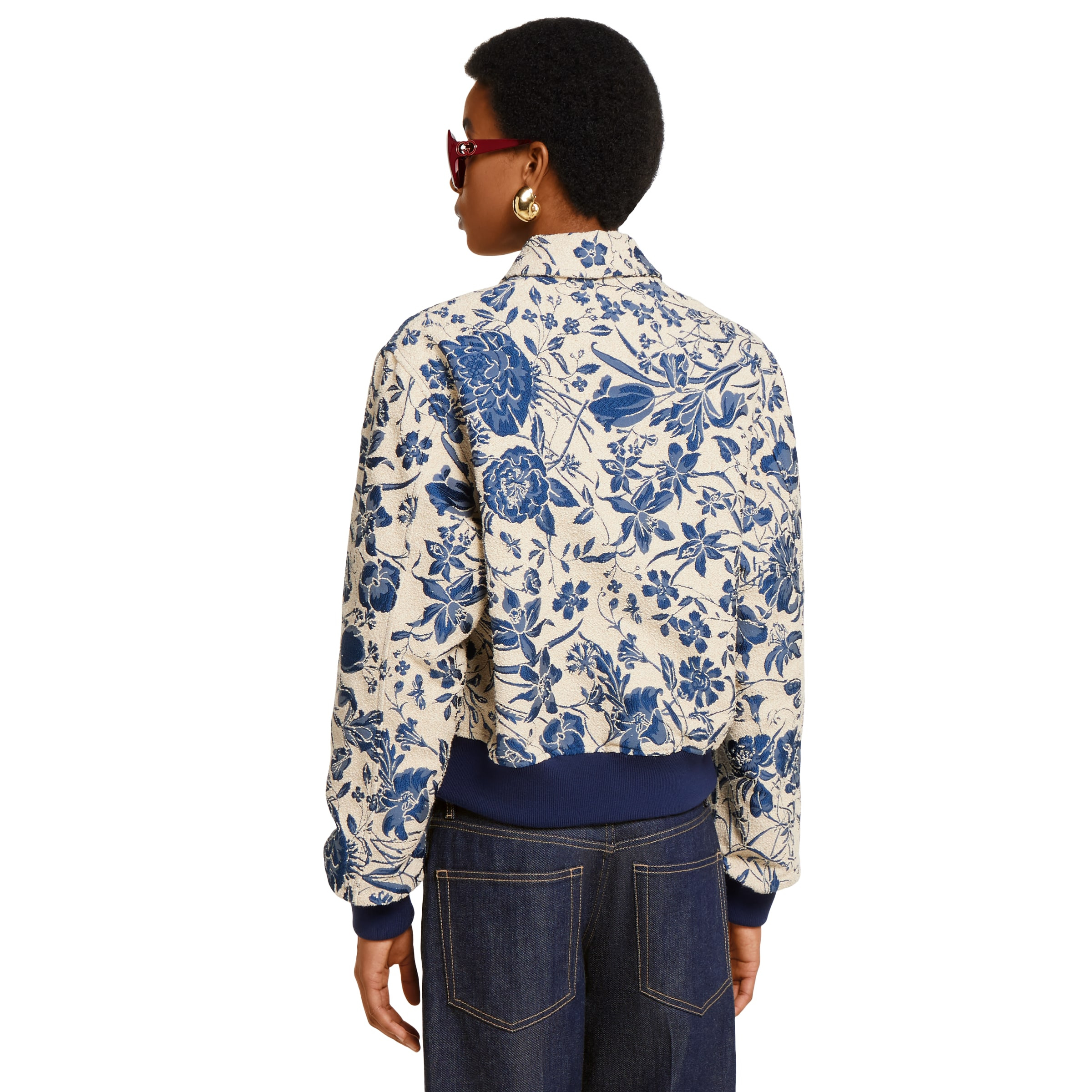 Flora cotton bouclé jacquard jacket - 4