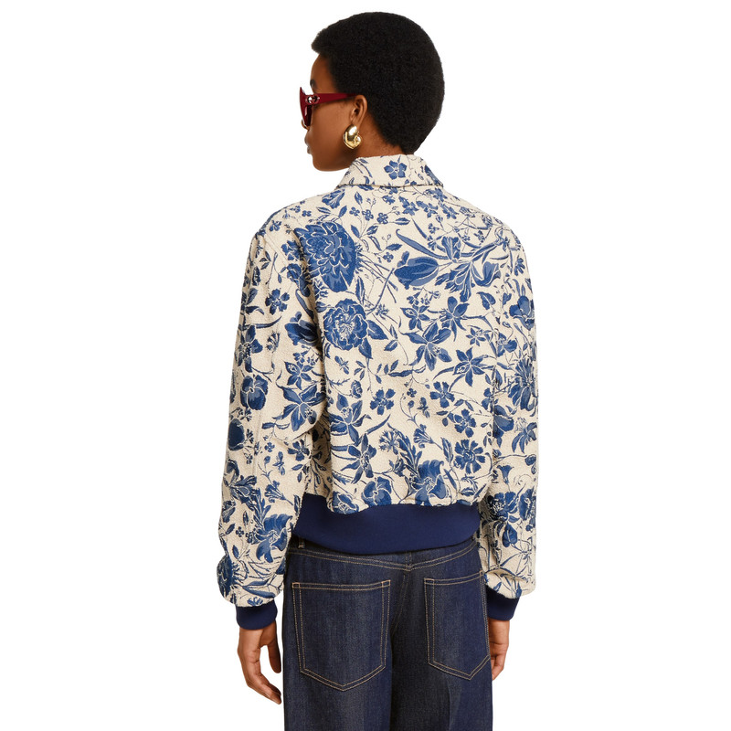 Flora cotton bouclé jacquard jacket 4