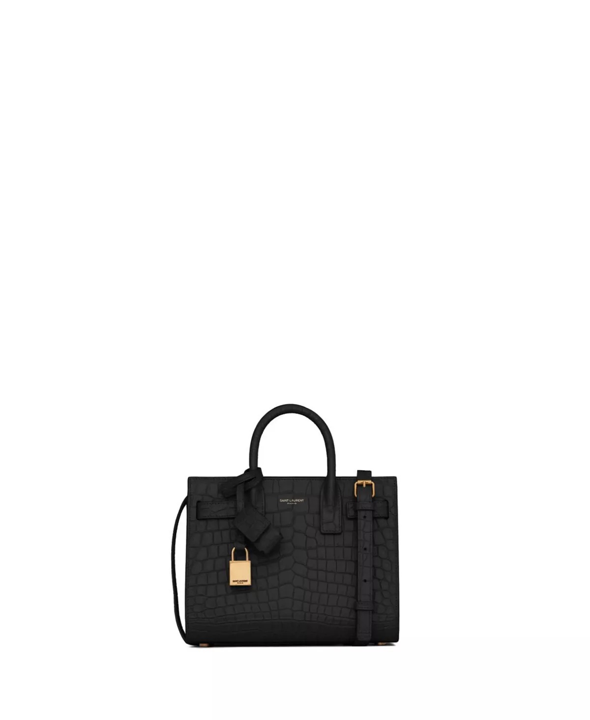 Mini Sac De Jour in Matte Crocodile Embossed Leather - 1