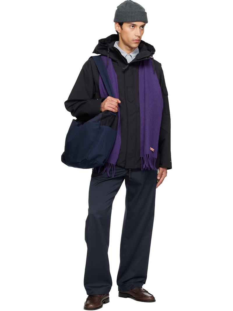 Navy Cotton Canvas Shoulder Bag 4