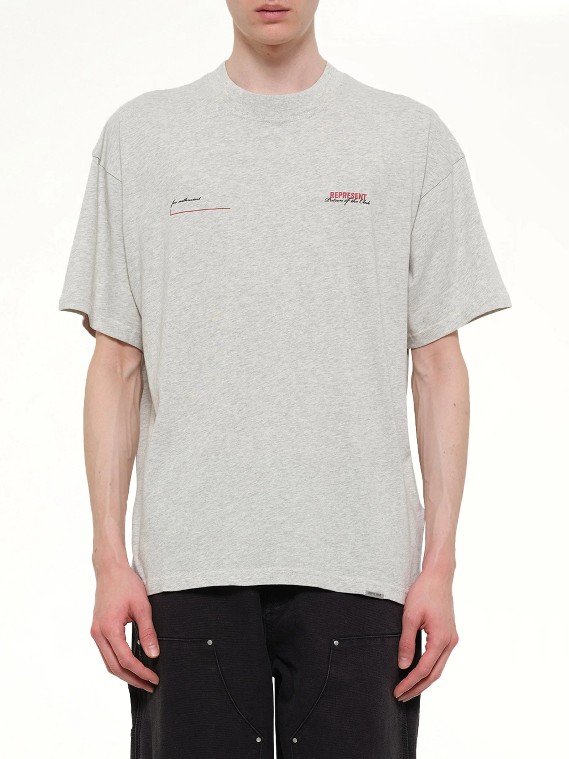 Patron of The Club T-Shirt in Cream Marl - 1