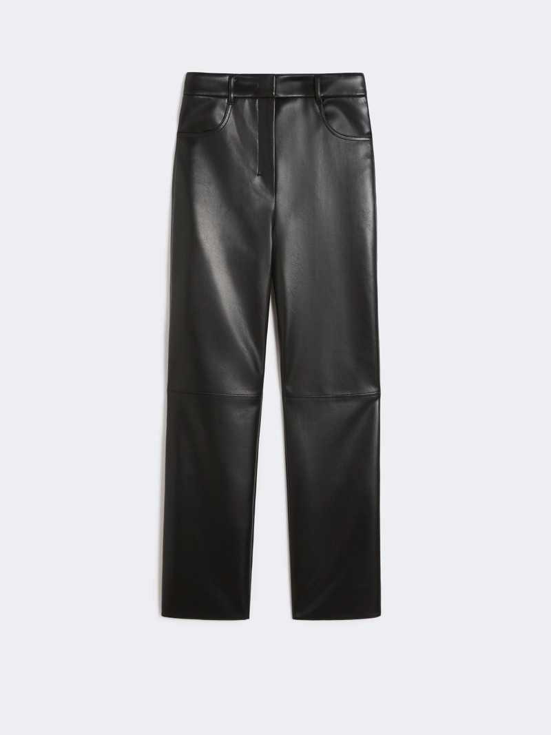 SORRISO Coated fabric trousers - BLACK 1