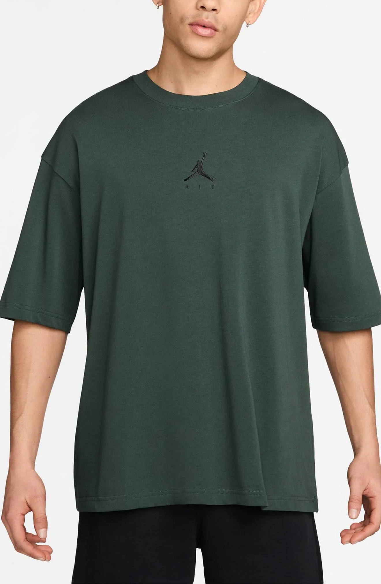 Jordan Flight Essentials Oversize Cotton T-Shirt in Midnight Green at Nordstrom - 1
