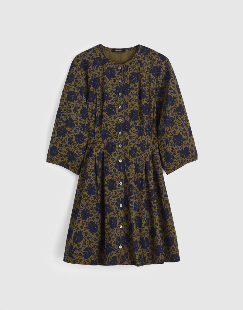 Sculptural-Sleeve Pleated Mini Dress 1