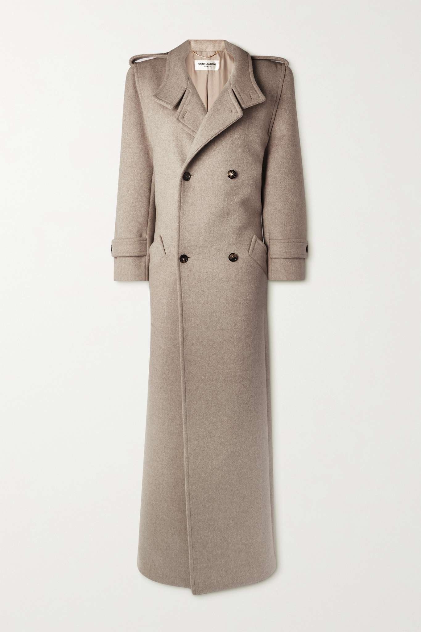 Double-breasted wool-felt coat - 1