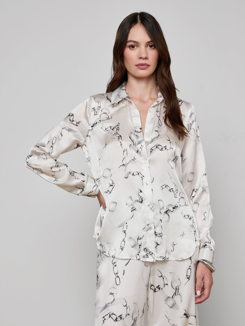 L'AGENCE Tyler Silk Blouse outlook