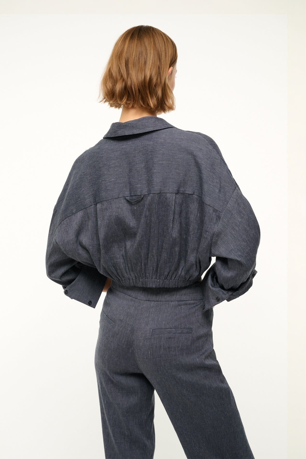 STAUD LISA LINEN TOP CHAMBRAY - 5