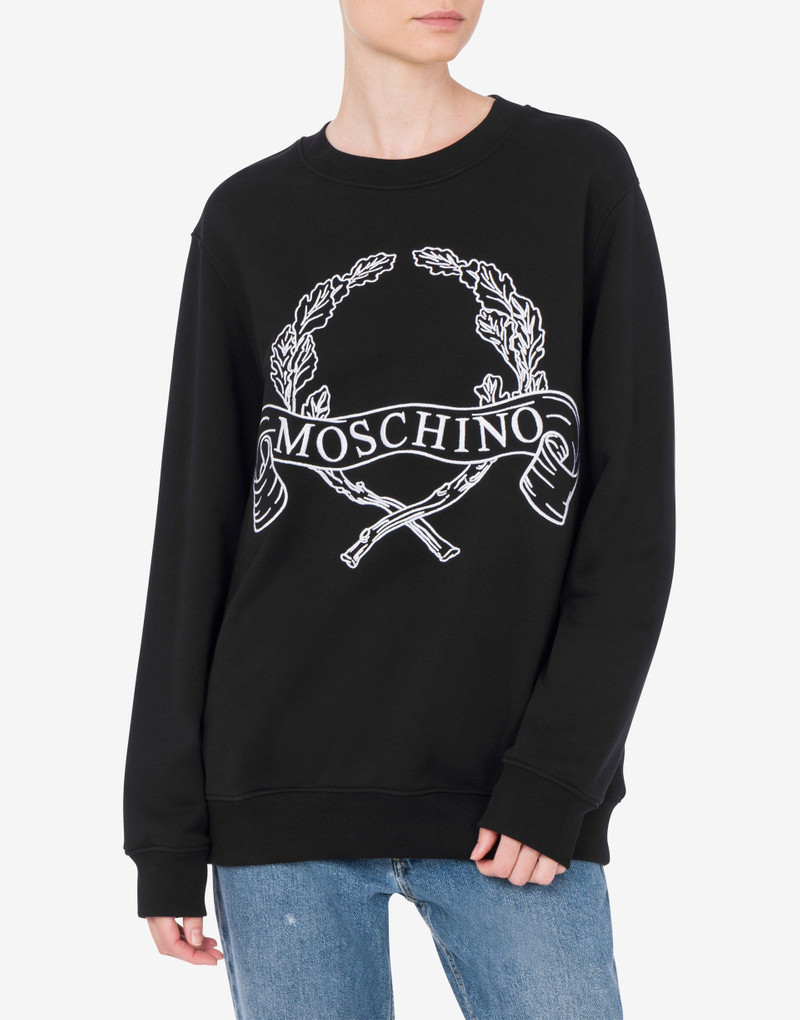 ORGANIC COTTON HOODIE LAUREL CROWN LOGO 1