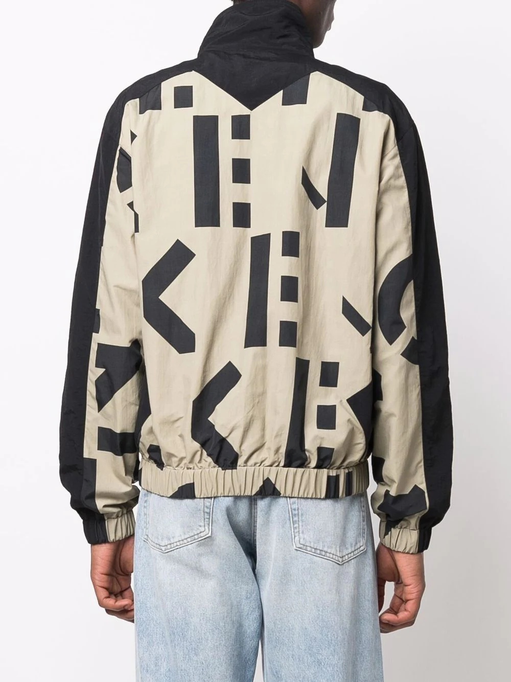 logo-print panelled lightweight jacket - 4