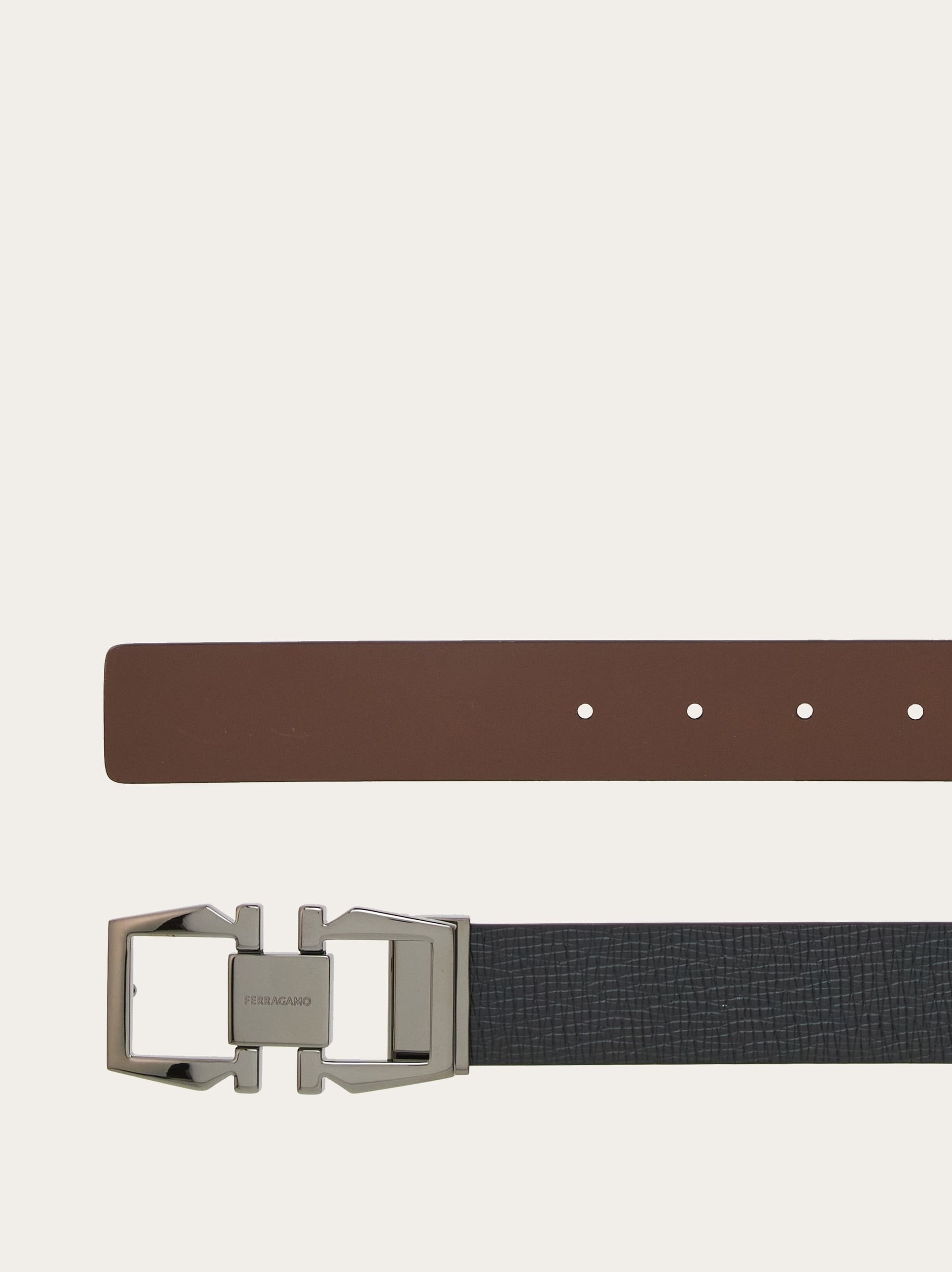 Reversible and adjustable Gancini belt - 2