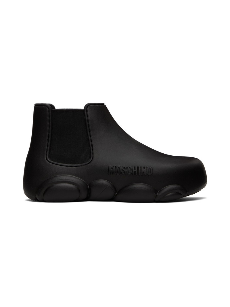 Black Gummy Ankle Boots - 1