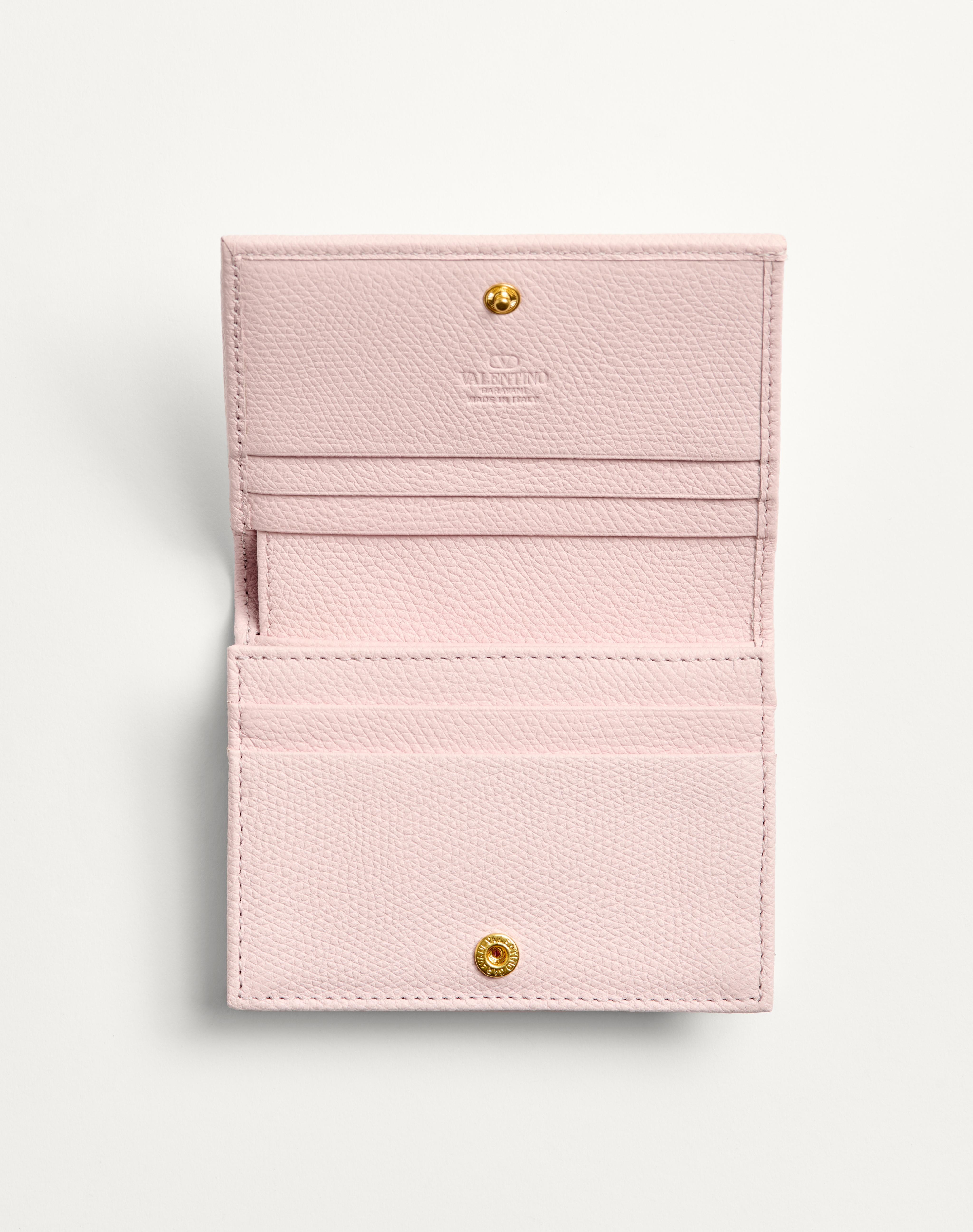 VLOGO SIGNATURE GRAINY CALFSKIN WALLET - 5