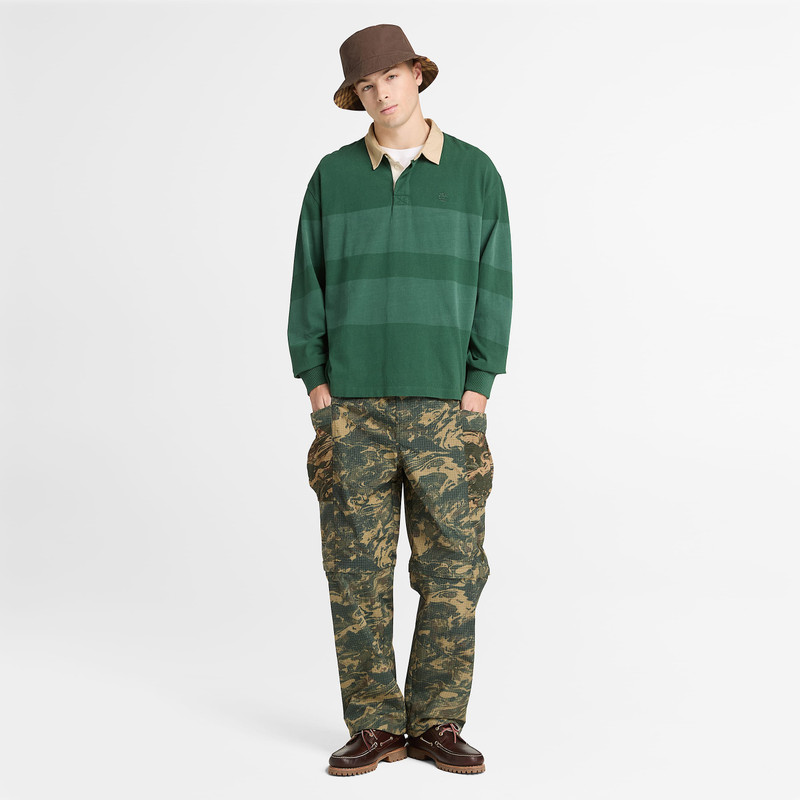 Striped Long-Sleeve Rugby Polo Shirt 4