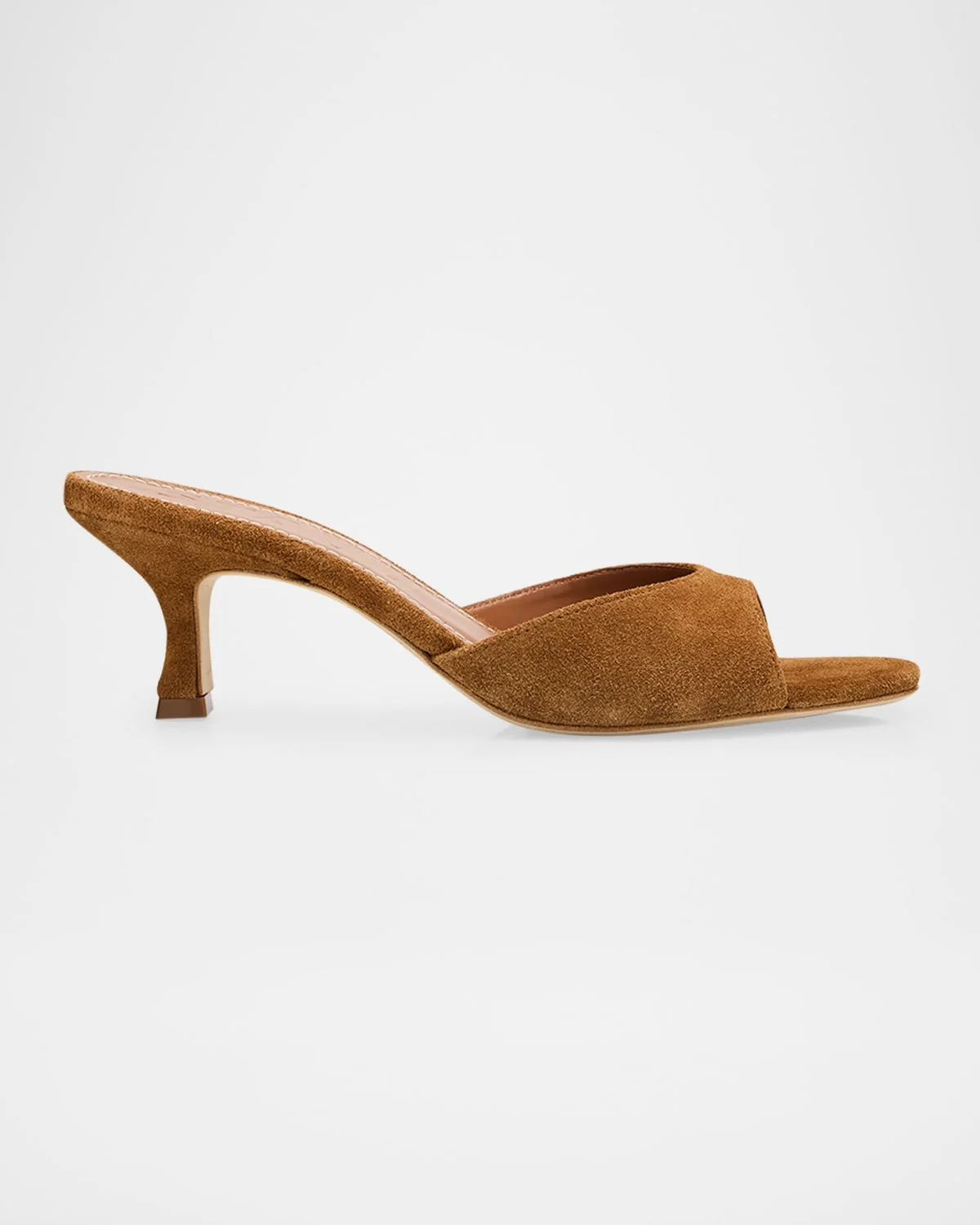 55mm Brigitte Suede Kitten-Heel Mules - 1