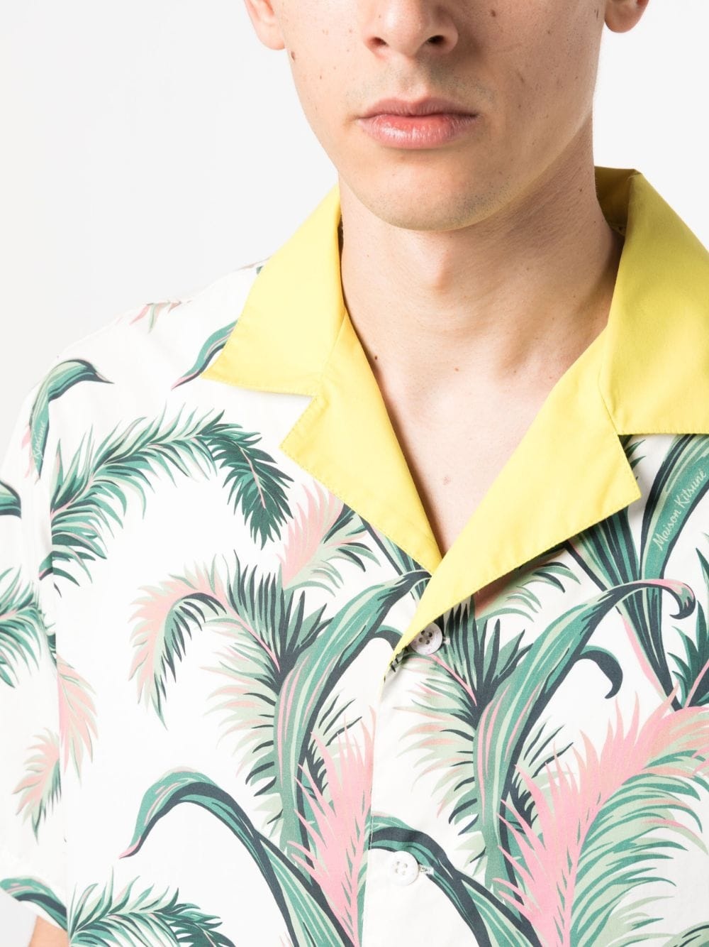 botanical-print short-sleeve shirt - 5