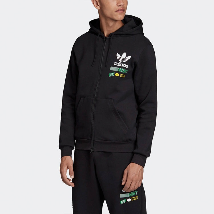 adidas New adidas originals 2019 Men Sports Jacket Black Graphic