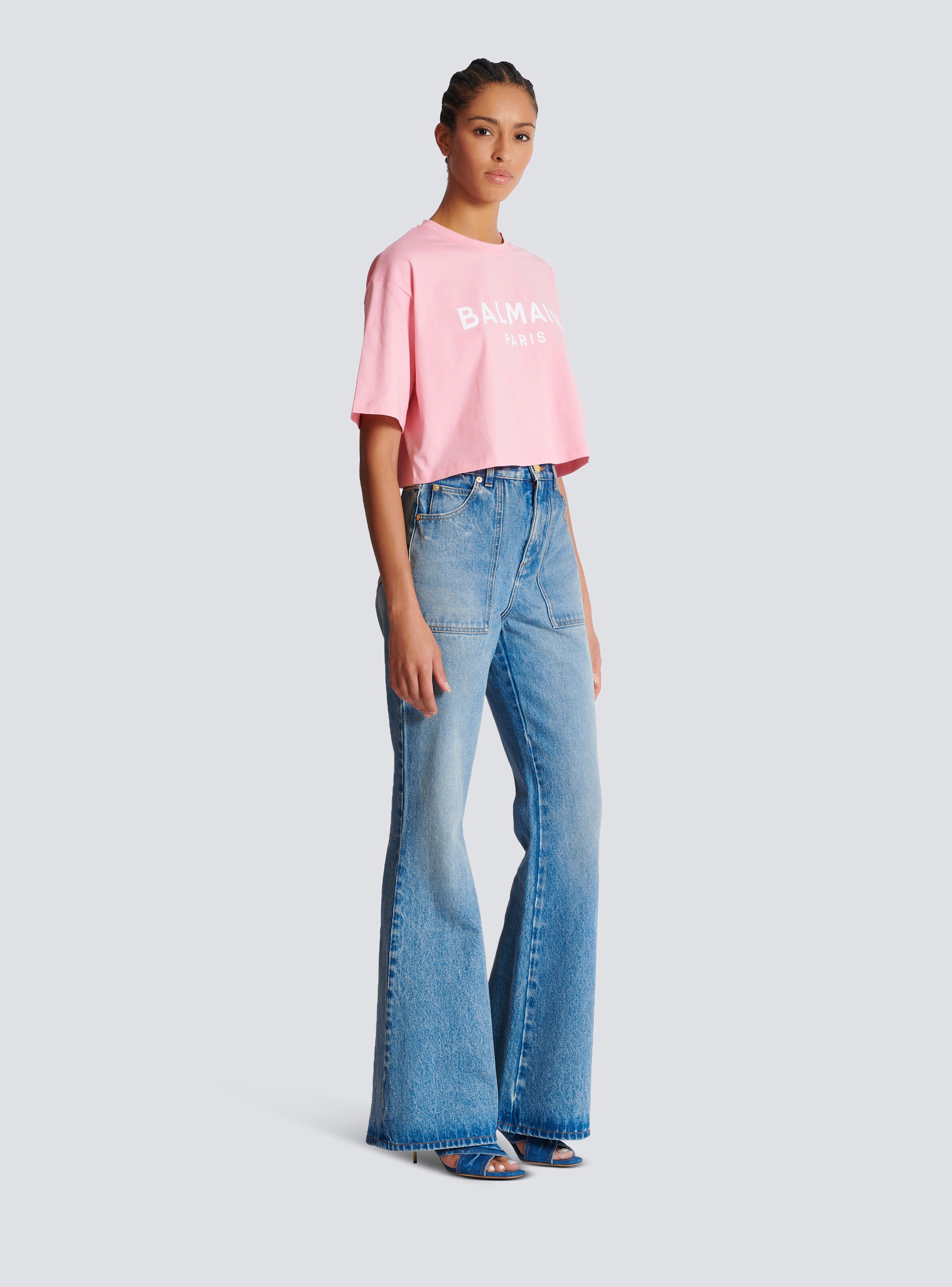 T-shirt with Balmain Paris print - 3