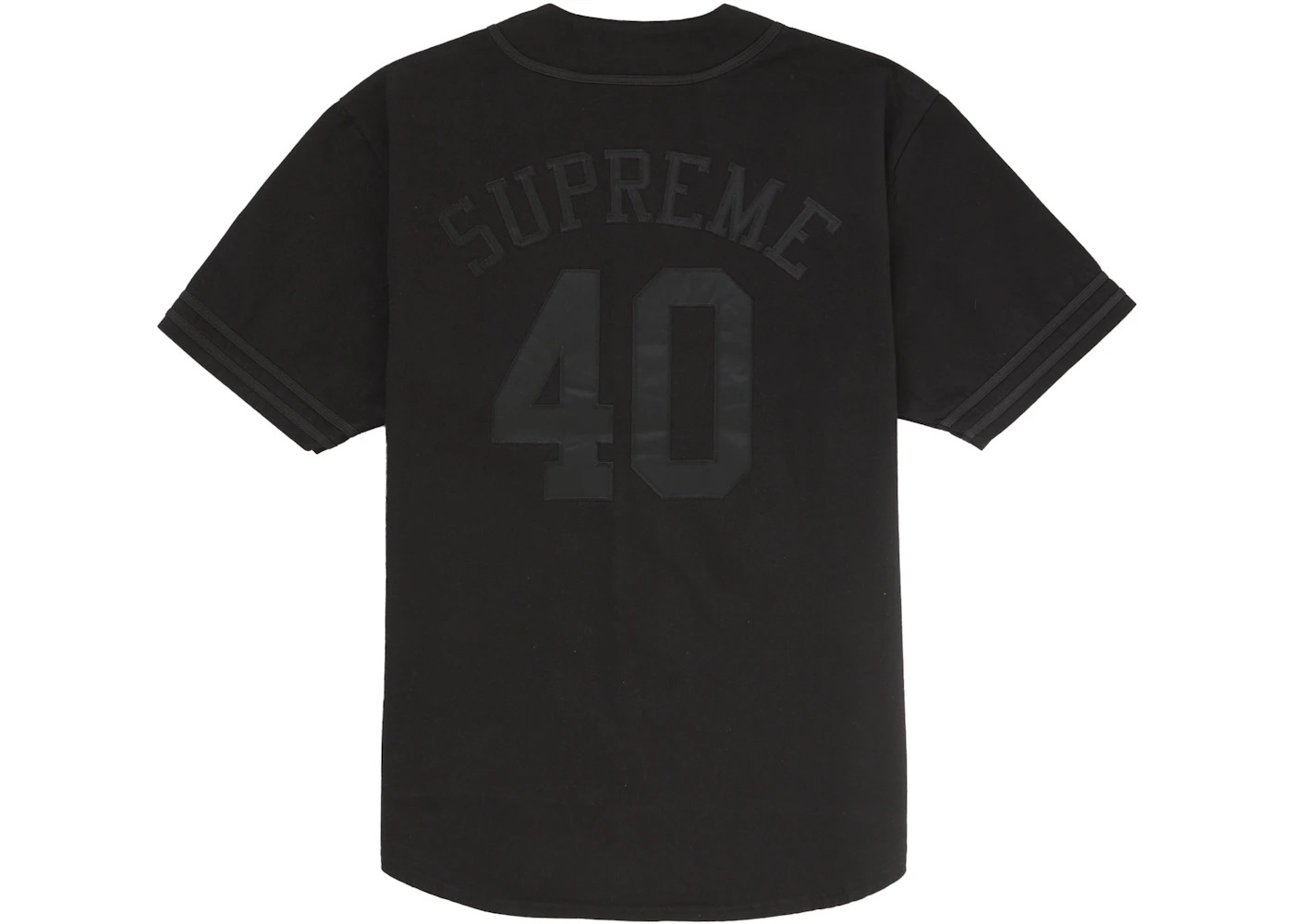 Supreme 40 Acres Twill Baseball Jersey Black - 2