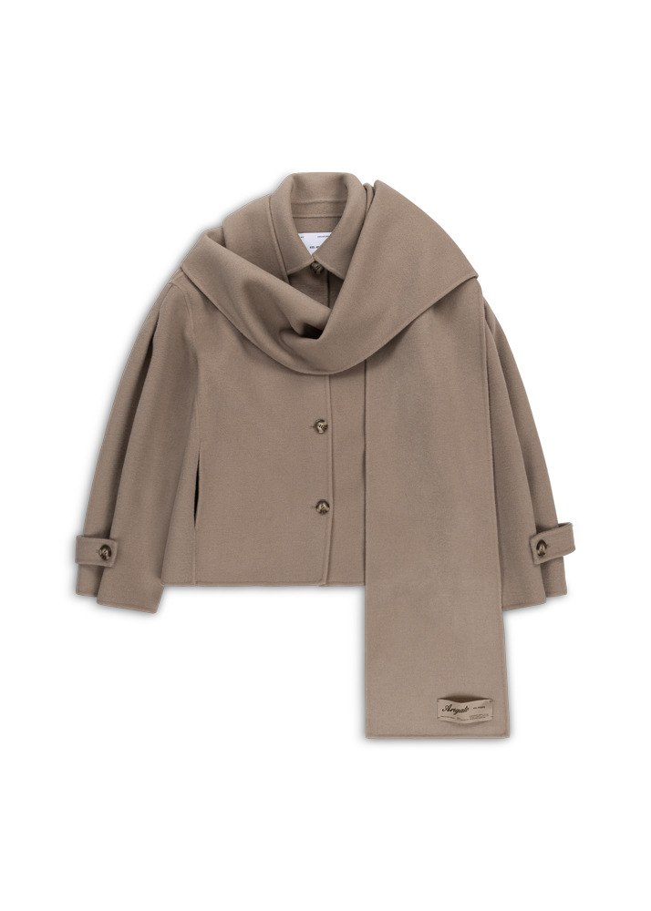 Dew Scarf Detailed Jacket - 1