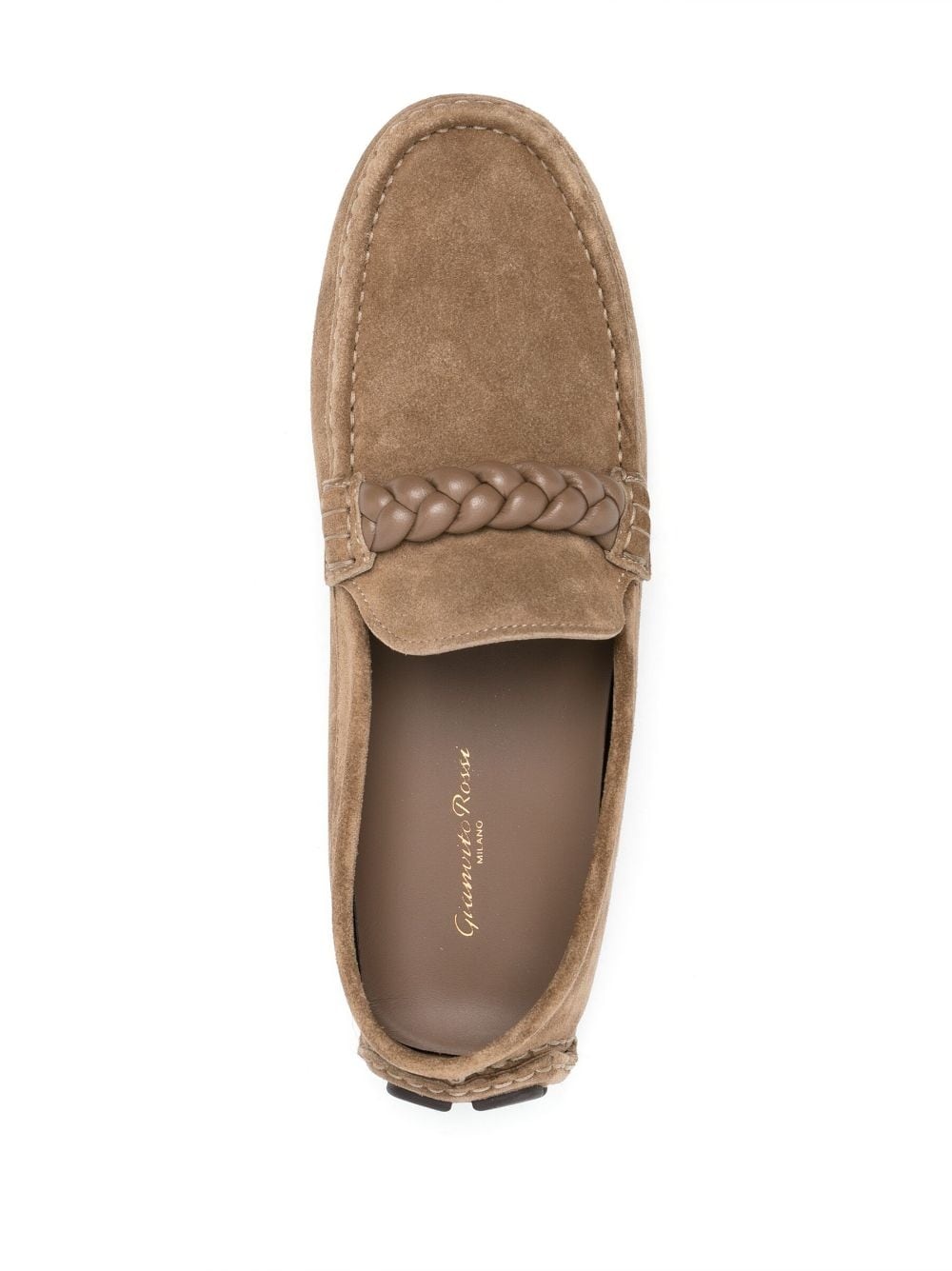 braided suede loafers - 4