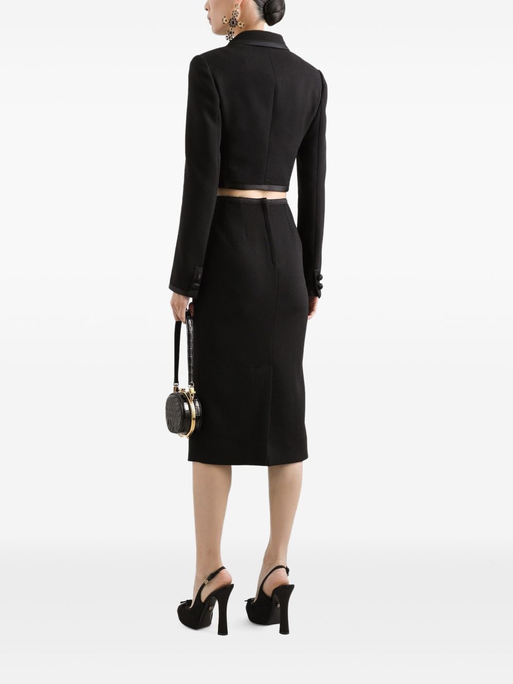 double-breasted cropped jacket - 3