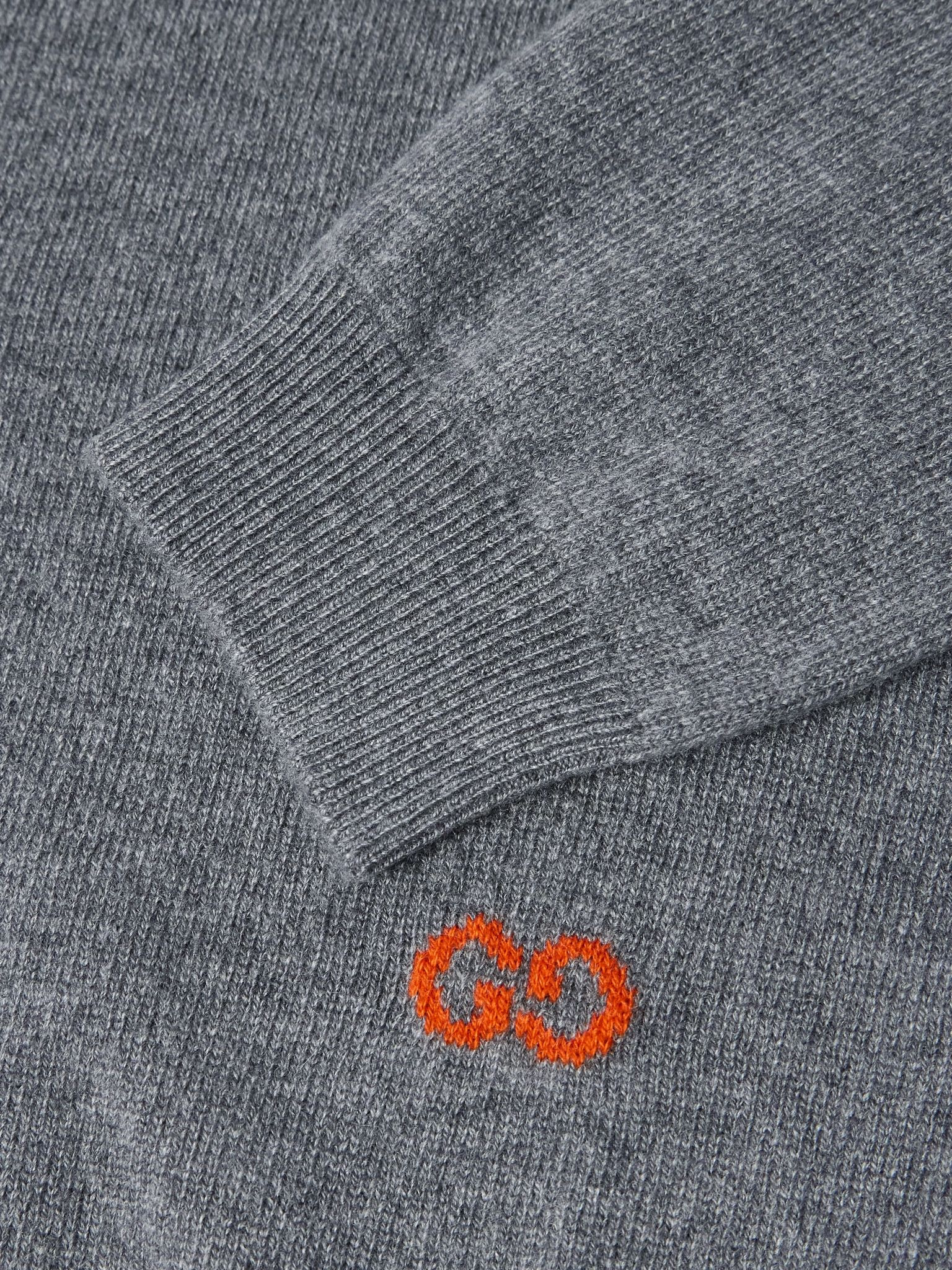 Logo-Intarsia Cashmere Sweater Gray - 6