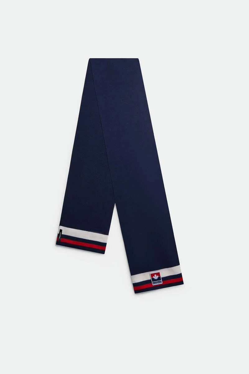 DSQUARED2 MAPLE LEAF KNITTED SCARF - 1