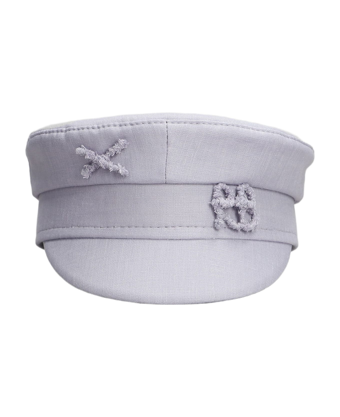 Baker Boy Hats In Viola Linen - 1
