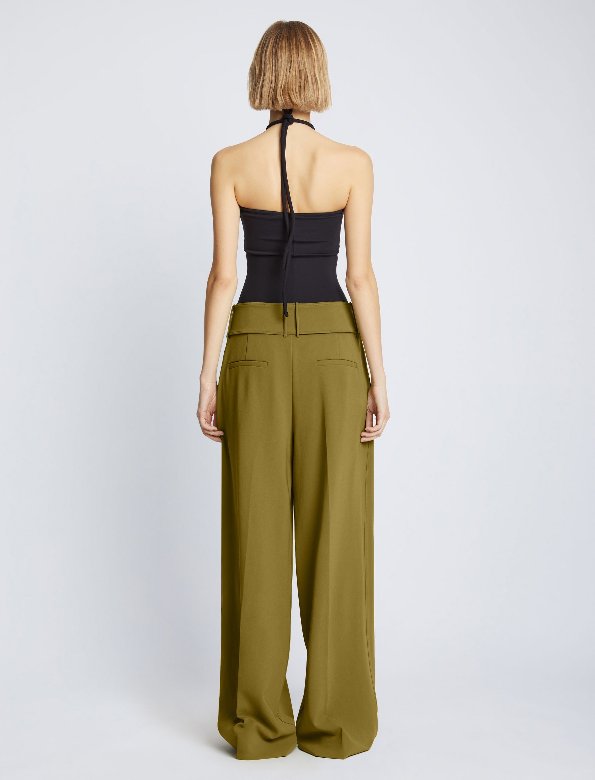 Matte Viscose Crepe Pants - 4
