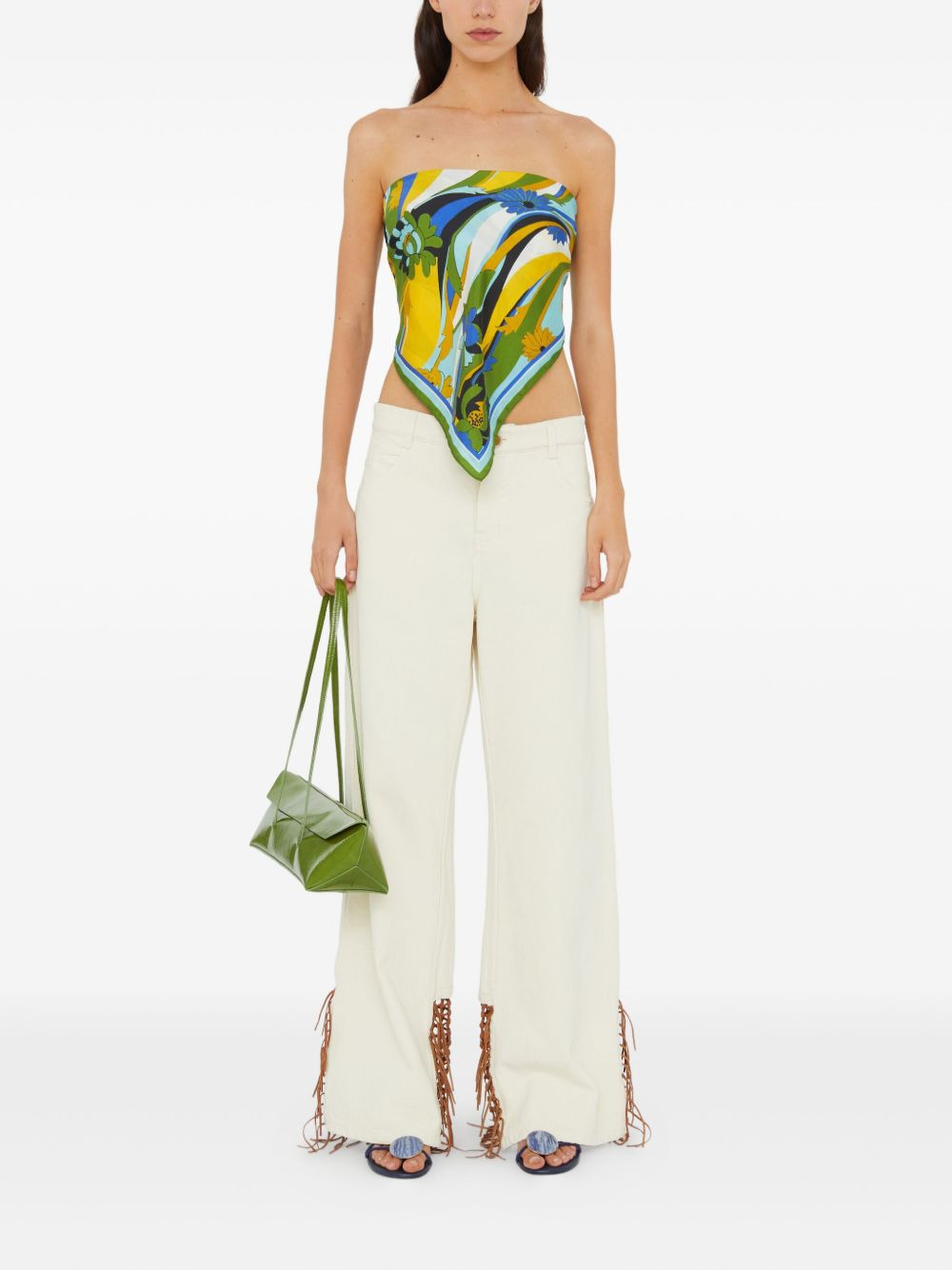 floral-print silk scarf - 2