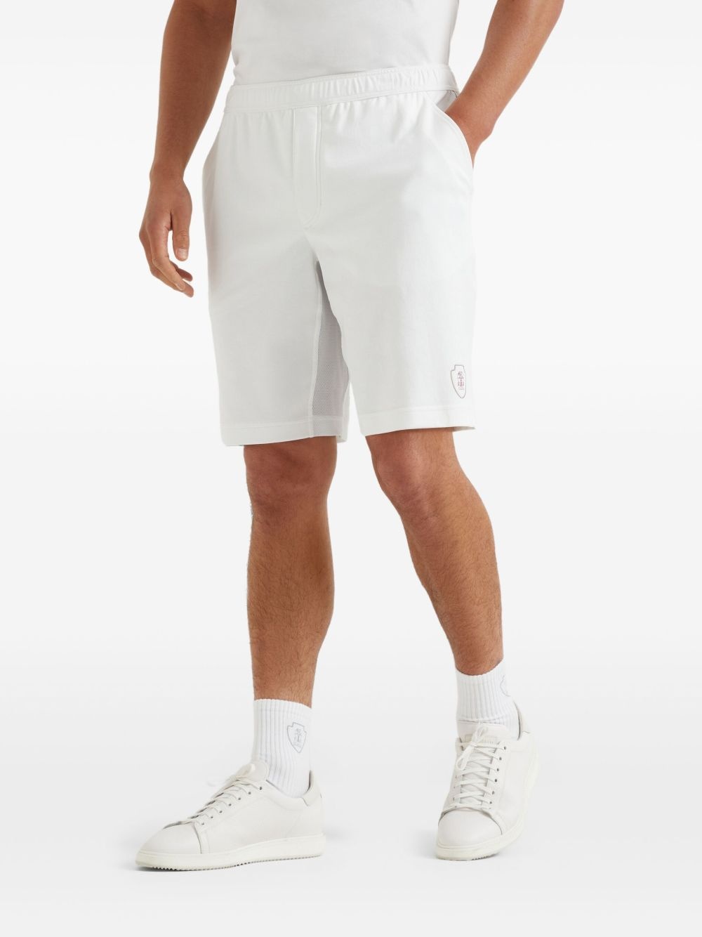 logo-embroidered shorts - 3
