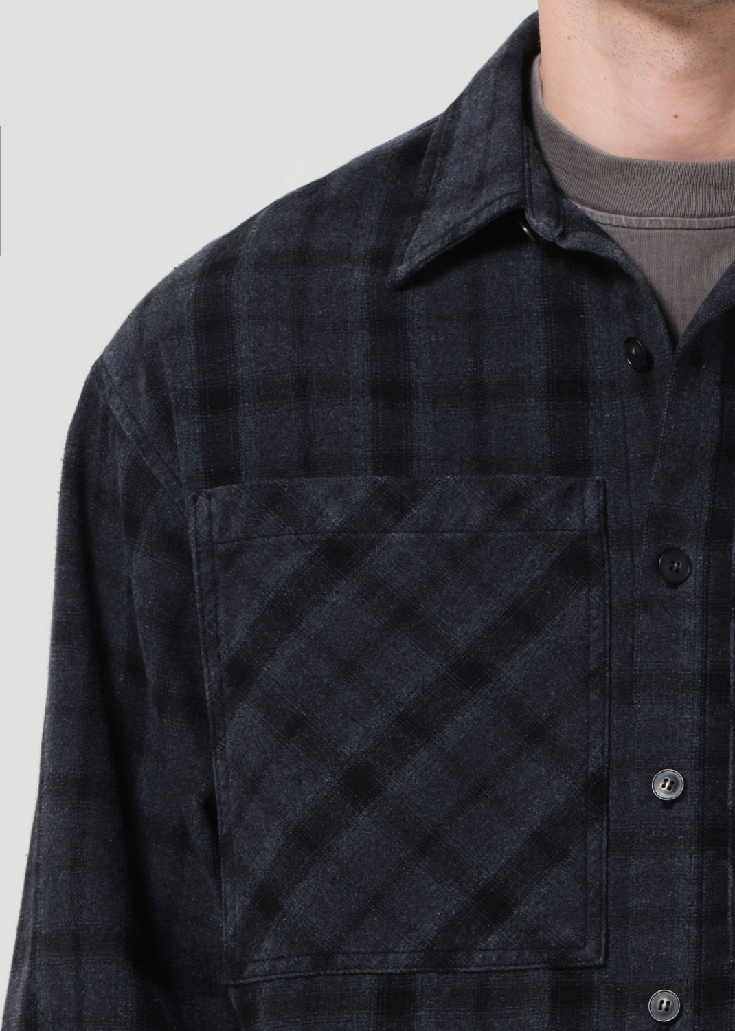 BRENNAN SHIRT IN UMBRA CHECK/MIRAGE - 7