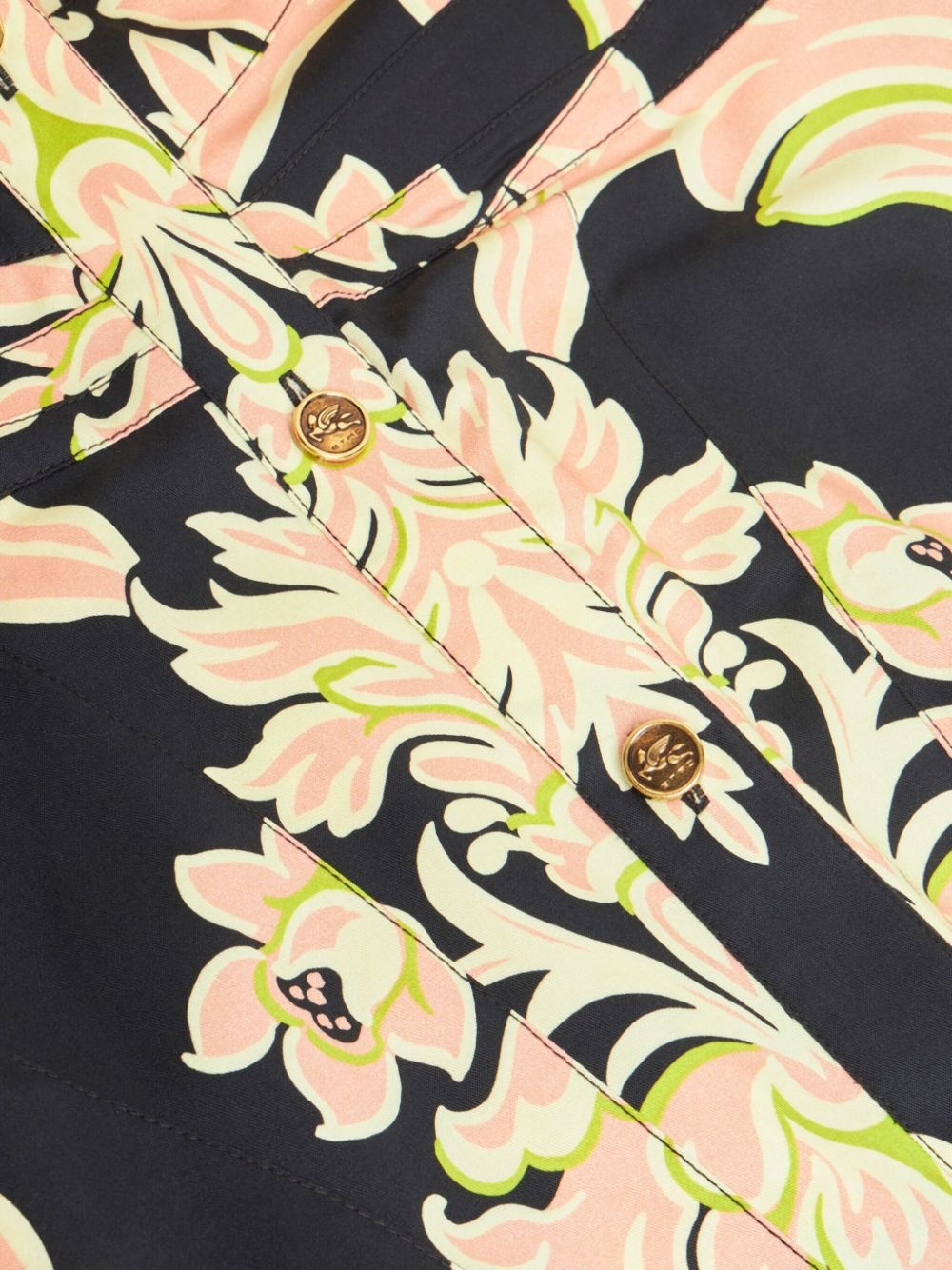paisley-print ruched gown - 5