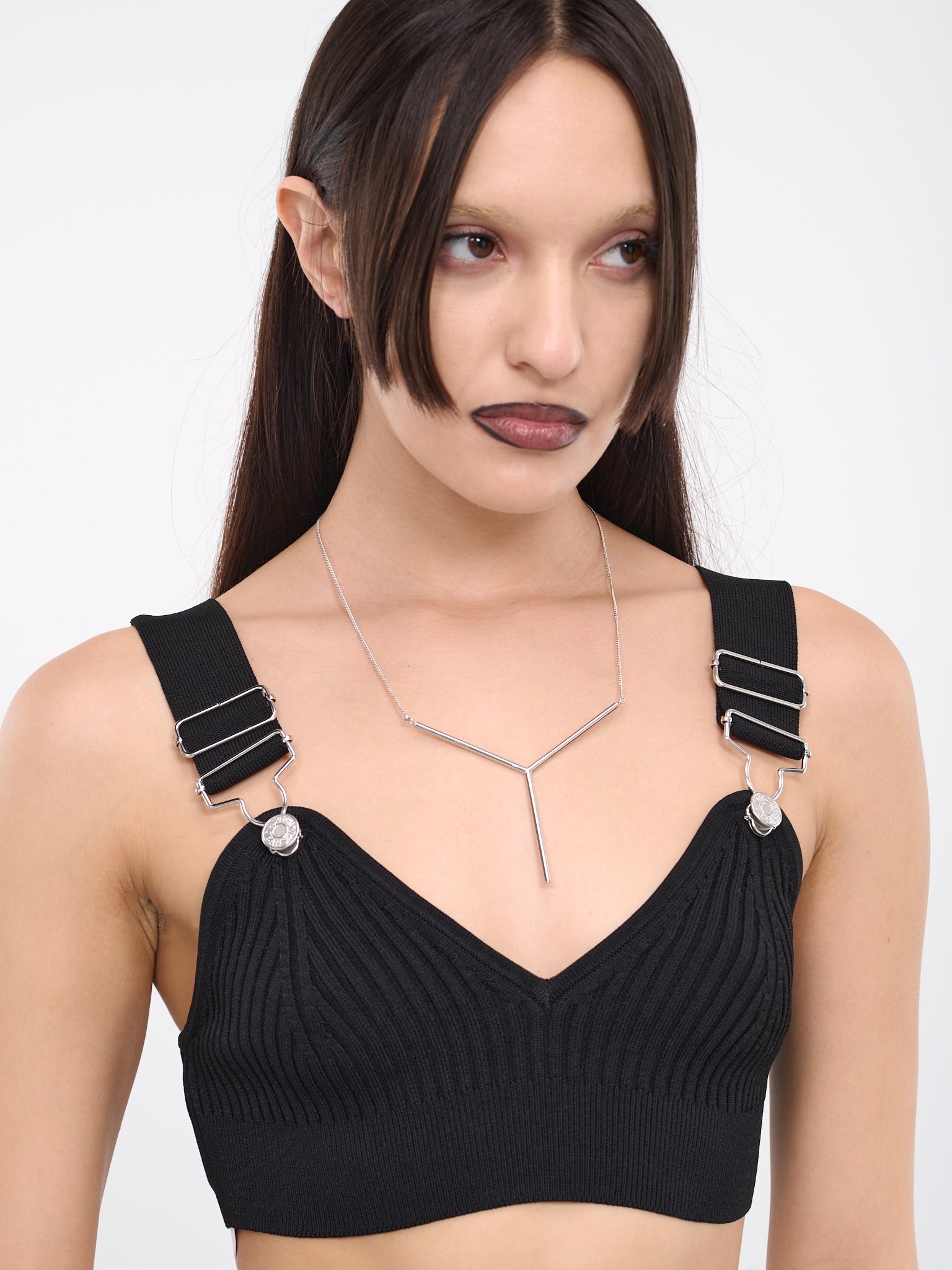 Y/Project Maxi 'Y' Logo Necklace | hlorenzo | REVERSIBLE