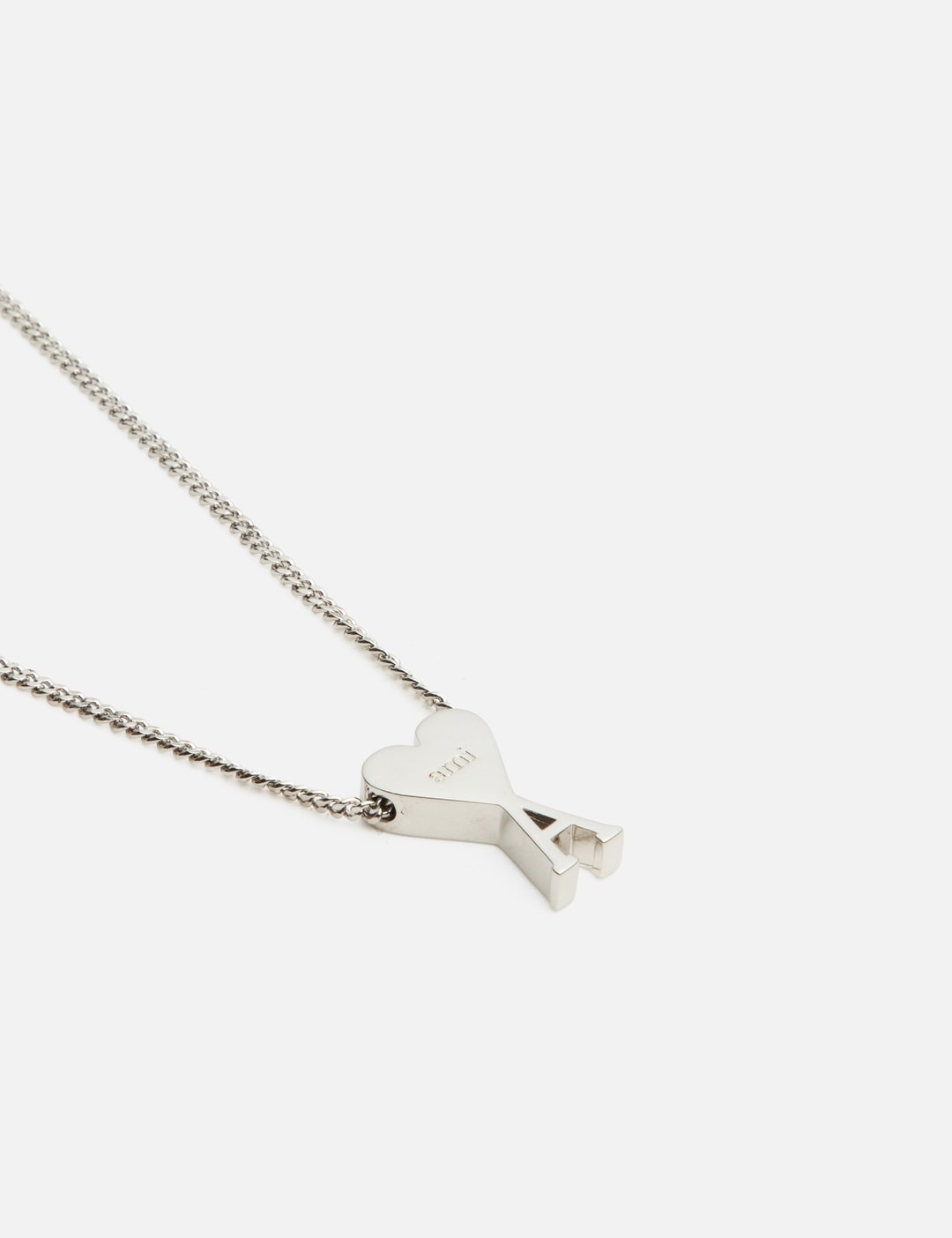 アクセサリーその他 Ami Paris Ami De Coeur palladium necklace Ami Paris Men's Ami De Coeur Palladium Necklace | ShopSimon