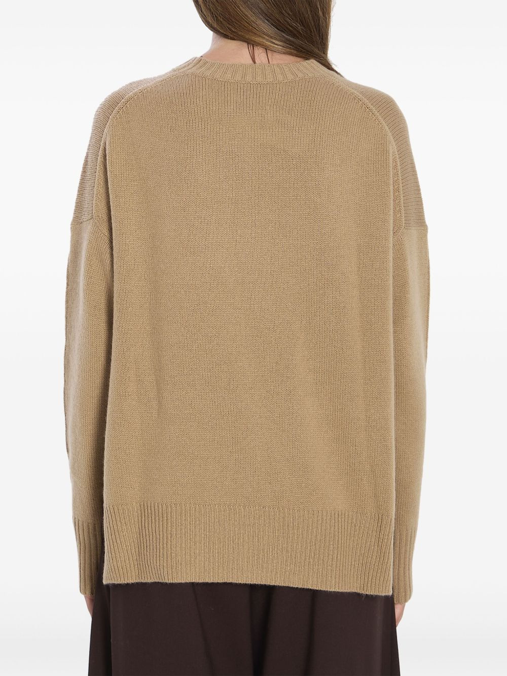 ribbed side-slits cashmere sweater - 4
